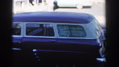 Wisconsin Dells Wisconsin (1954): Hearse Parked On Street Panned Right To Left