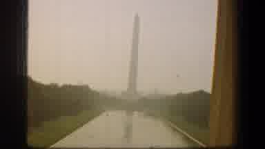 WASHINGTON DC-1961: View of Washington Monument from Reflecting Pool