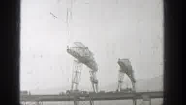 Washington (1938): People Watching Train And Construction Equipment On Bridge