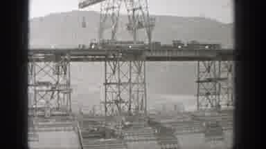 Washington (1938): Bridge Construction Industrialization Water Dam Black White