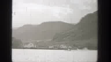 Washington (1938): Speedboat Races Across A Flat Calm Past A Scenic Backdrop