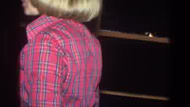 Saint Paul Minnesota-1971: Woman In Red Plaid Shirt Holding Vintage Camera