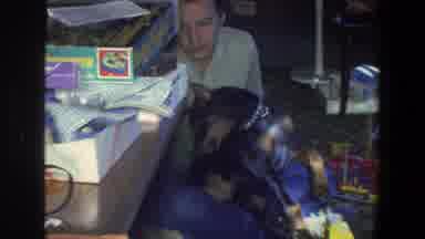 Saint Paul Minnesota (1971): Girl And Boy Opening Presents On Christmas Morning