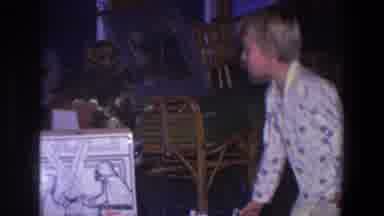 Saint Paul Minnesota (1971): A Blonde Child Wearing Pajamas Looks At Presents