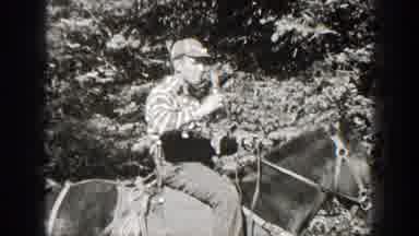 California (1938): Drunk Men Wander With A Horse In A Forest