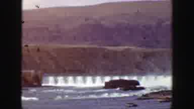 California (1938): Water Damn In The Mountain Shown From Two Different Angles