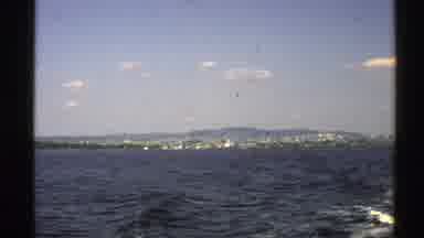 Norway (1976): Building And Mountains Filmed From Departing Motorboat On Large