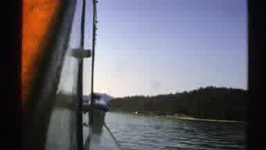 Norway (1976): Boat Is Moving Through The Lake With Marvelous Shore