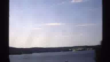 Norway (1976): Passing View Of Mountains And Trees And Blue Ocean Water On A Sunny