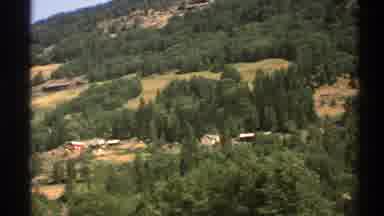 Norway (1976): An Aerial View Of Homes And Buildings On The Slope Of A Mountain