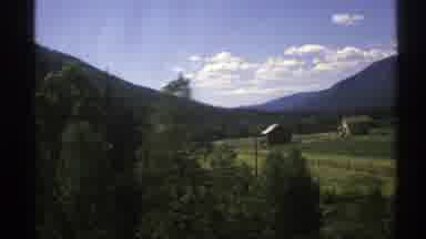 Norway-1976: Moving Film Showing Mountains With Blue Sky Farms And Fields
