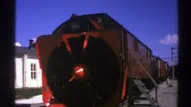 Norway (1976): Red Train Stopped At A Station