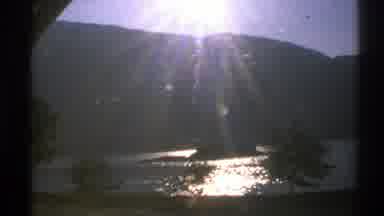 Norway (1976): Sparkling Lake With Small Island And Pretty Tree Lined Beach Remote
