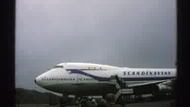 Norway (1976): Big Plane In Small Airport Outside American Airlines With People