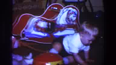 Saint Paul Minnesota (1973): Two Babies With Musical Instruments At Home Maybe At