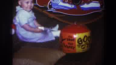 Saint Paul Minnesota (1973): Caucasian Babies Sitting On Braided Rug With Plastic