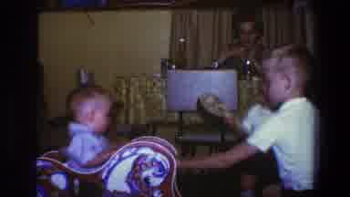 Saint Paul Minnesota (1973): Happy Children Playing Together With A Rocking Horse