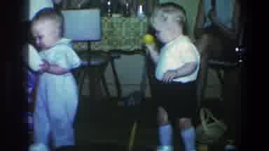Saint Paul Minnesota (1973): Two Children Playing In A Living Room