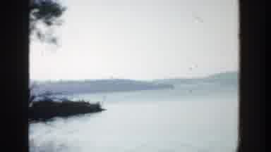 Wisconsin (1957): View Of Blue Lake Water And Trees On A Clear Day