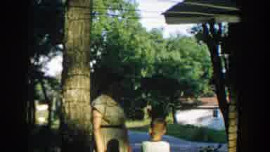 Wisconsin (1957): Little Boy Standing Next To The Road And Mailboxes