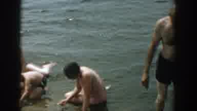 Wisconsin (1957): Family Together On The Beach Enjoying A Sunny Day