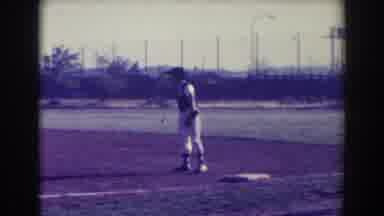 North Hollywood California (1961): He Is Playing Baseball On A Sunny Day