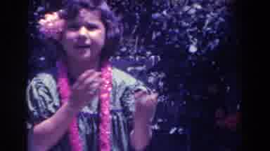 North Hollywood California (1961): Girl With Flower In Her Hair Dancing Making