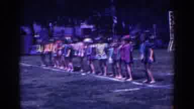 North Hollywood California (1961): Young Girls Lined Up On A Playing Field