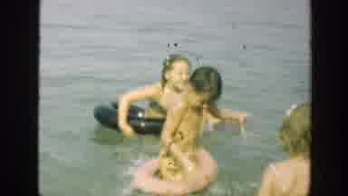 Connecticut (1947): Children Play Happily In The Water On A Warm Day