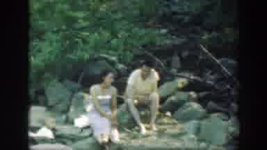 Connecticut (1947): A Family Gathered Outdoors And Enjoying Togetherness And Fresh