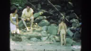 Connecticut (1947): Family Gathered In A Place With A Cluster Of Rocks And