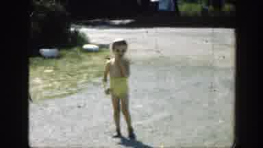 Connecticut (1947): Girl Walking In Bikini And Sunglasses On A Summer Day