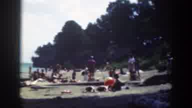 Connecticut (1947): People On A Beach And Child Playing In The Sand