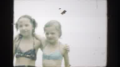 Connecticut (1947): Kids In Swimsuits Playing At The Beach Or Lake During The