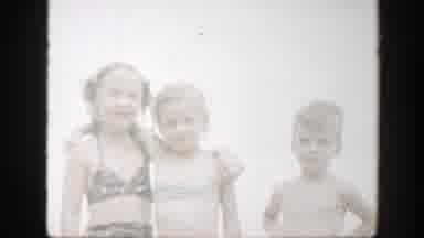 Connecticut (1947): Low Quality Video Of Beautiful Siblings In A Village And