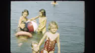 Connecticut (1947): Children On The Beach Enjoying A Beautiful Sunny Day