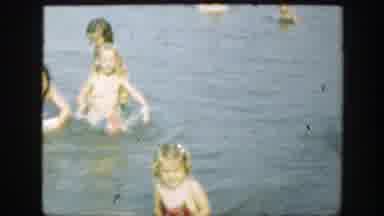 Connecticut (1947): Children Splashing Around In The Water At The Beach