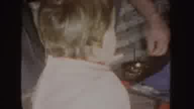 Nebraska (1955): Old Home Video Baby Eating Food On Stick Drops The Food Then Goes