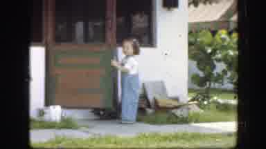 Florida-1945: Woman And Child Playing Outside