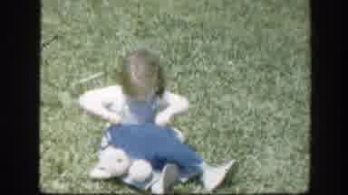 Florida (1945): View Of A White House With Green Shutters And Small Child Holding
