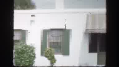 Florida (1945): Small White Houses Chimney Top Several Palm Trees Around Moving