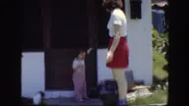 Florida (1945): Mother And Children At Play Realize The Back Door Is Locked And