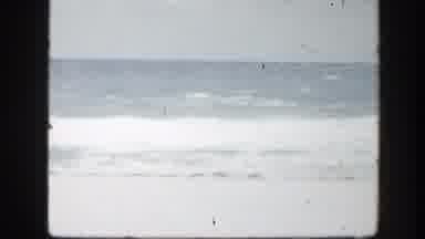 Florida (1945): Enjoying A Day At The Beach On A Windy Cool Day