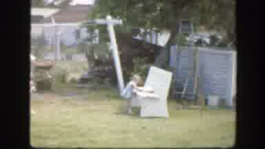 Florida (1945): Baby Plays In The Garden Of Her House Mom Is Watching Her