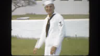 Sailor's got his sea legs and a smile that's ship-shape!