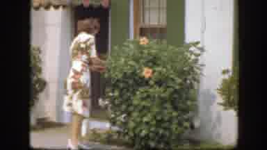 Florida (1945): Loving Mom Picks Flower For Upset Daughter From Front Yard Bushes