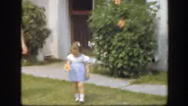 Florida (1945): Very Happy Girl Smiling With Her Mother And Showing An Orange