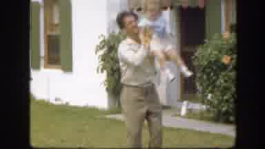 Florida (1945): Dad Playing With Daughter By Throwing Her Up In The Air Outside