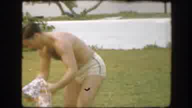 Florida (1945): Father Plays With His Child Before Bath