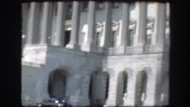 Washington DC (1945): Mother And Baby Daughter Climbing Down The Capitol Steps